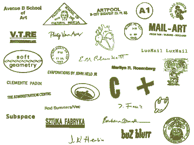 to access a mail art archive, click its logo